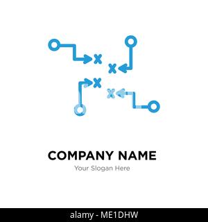 Esquisse de la stratégie de conception de logo d'entreprise, modèle de business entreprise icône vecteur Illustration de Vecteur