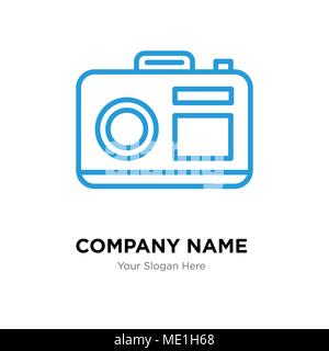 Camera company logo design, modèle de business entreprise icône vecteur Illustration de Vecteur