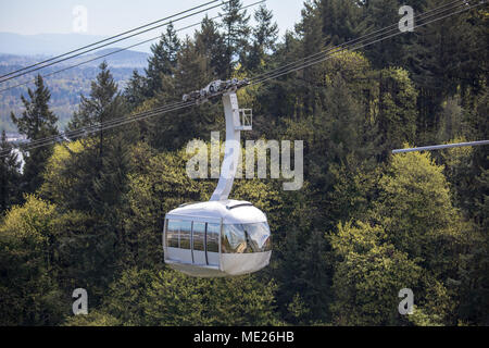 Portland Aerial Tram (Tram OHSU) entre le quartier du front sud de la ville et de la principale Oregon Health & Science University (OHSU) campus Banque D'Images