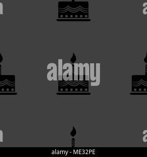 Icône cake web design plat. Modèle gris transparent. Vector EPS10 Illustration de Vecteur