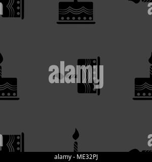 Icône cake web design plat. Modèle gris transparent. Vector EPS10 Illustration de Vecteur