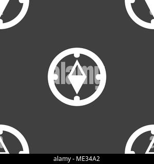 L'icône Web Compass design plat. Modèle gris transparent. Vector EPS10 Illustration de Vecteur