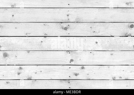 Mur en bois blanc, faite de planches de bois de pin plat sans couture, la texture de fond photo Banque D'Images