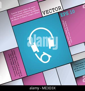 L'icône casque signe. Une télévision moderne style pour votre conception. Vector illustration Illustration de Vecteur