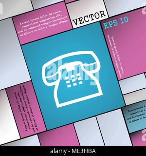 Icône de combiné téléphonique rétro signe. Une télévision moderne style pour votre conception. Vector illustration Illustration de Vecteur