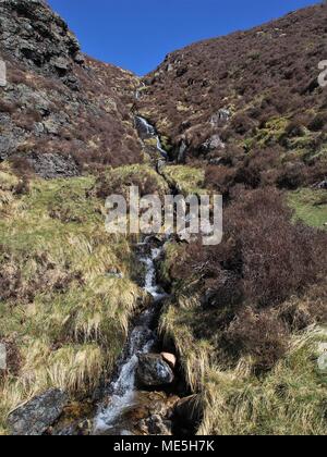 Le Râteau Beck itinéraire par Herdus Scaw, Grande Borne, Parc National de Lake District, Cumbria, Royaume-Uni Banque D'Images