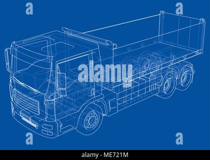 Camion européen vecteur décrit Illustration de Vecteur