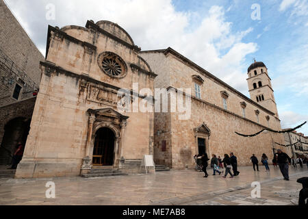 Église des franciscains, à Dubrovnik, en Croatie, le 07 novembre, 2016. Banque D'Images