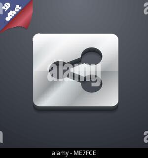 Icône partager symbole. 3D genre. Design moderne et branché, avec de l'espace pour votre texte Vector illustration Illustration de Vecteur