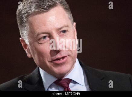 Représentant spécial des États-Unis pour l'Ukraine Kurt Volker parle à l'ambassade des États-Unis le 24 janvier 2018, de Kiev à Kiev, Ukraine. (Photo par Photo via l'Ambassade Américaine Planetpix) Banque D'Images