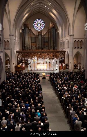 Service funéraire pour l'ex-Première Dame Barbara Bush à St Martin's Episcopal Church de Houston, pour les invités. Banque D'Images