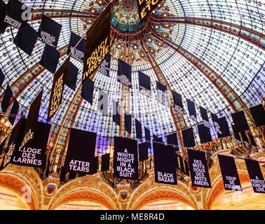 Paris, France, toit en dôme des Galeries Lafayette à Paris Banque D'Images