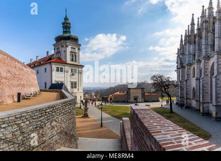 Sedlec Kostnice, la cathédrale St Barbara, Barbara Street, Kutna Hora, République Tchèque Banque D'Images