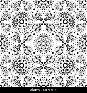 Seamless abstract pattern en noir et blanc. Illustration de Vecteur