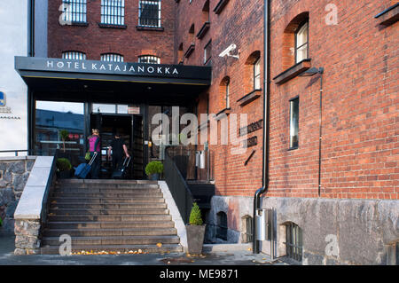 Entrée de l'hôtel Katajanokka Helsinki Finlande. Banque D'Images