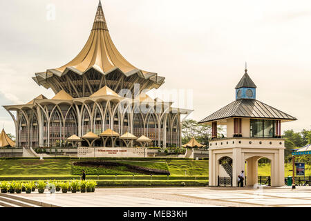Bâtiment de l'Assemblée nationale à la Riverside Kuching Sarawak Malaisie Bornéo Banque D'Images
