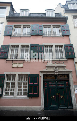 Musée de Beethoven dans la chambre où Ludwig van Beethoven est né à Bonn, Rhénanie du Nord-Westphalie, Allemagne. Banque D'Images