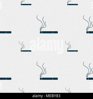 Inscrivez-fumeurs icône. Symbole de la cigarette. Motif géométrique transparente avec la texture. Vector illustration Illustration de Vecteur