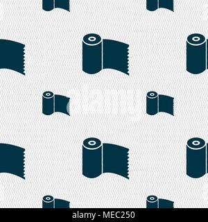 Le papier de toilette, WC icône rouleau signe. Motif géométrique transparente avec la texture. Vector illustration Illustration de Vecteur