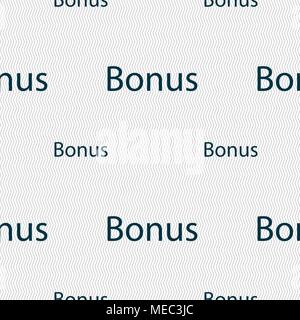 Icône de signe de bonus. Offre Spéciale label. Motif géométrique transparente avec la texture. Vector illustration Illustration de Vecteur