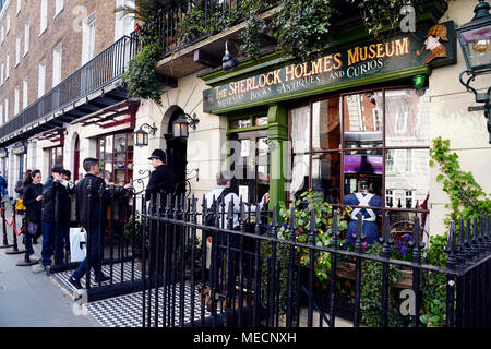 Le Musée Sherlock Holmes - 221 B Baker Street - Londres - Angleterre Banque D'Images