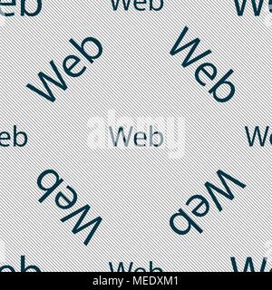 L'icône de connexion Web. Symbole du world wide web. Motif géométrique transparente avec la texture. Vector illustration Illustration de Vecteur