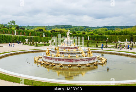 Close-up of Latona fontaine dans les jardins du Palais de Versailles Banque D'Images