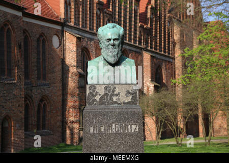 Salzwedel, Allemagne - 20 Avril 2018 : Vue de la Friedrich Gartz Monument à la ville hanséatique de Salzwedel, Allemagne. Gartz est un compositeur, organiste Banque D'Images