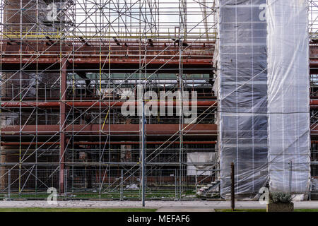 Plan de remise en état de la construction d'échafaudages Banque D'Images