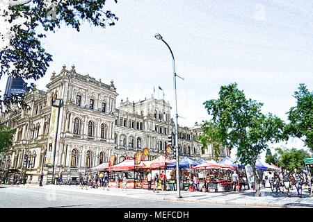 La jolie ville animée DE BRISBANE, AUSTRALIE Banque D'Images