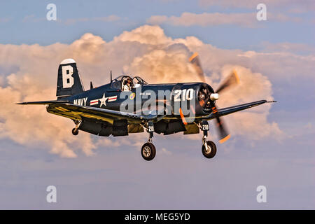 Avion Vought F4U Corsair Duxford UK Banque D'Images