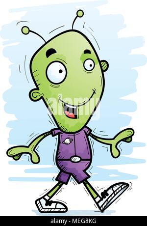 Illustration d'une caricature d'un étranger man walking. Illustration de Vecteur