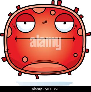 Illustration d'une caricature d'un globule rouge à s'ennuyer. Illustration de Vecteur