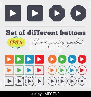 Icône lire signer Big jeu de colorful, diversifiée et de grande qualité boutons. Vector illustration Illustration de Vecteur