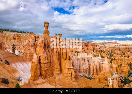 Bryce Canyon National Park, Utah, USA au Thor's Hammer. Banque D'Images