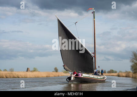 La Norfolk wherry Maud. Banque D'Images