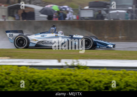 Birmingham, Alabama, USA. 22 avr, 2018. MAX CHILTON (59) de l'Angleterre apporte sa voiture à travers les virages au cours de la Honda Indy Grand Prix de l'Alabama à Barber Motorsports Park à Birmingham en Alabama. Crédit : Walter G Arce Sr Asp Inc/ASP/ZUMA/Alamy Fil Live News Banque D'Images