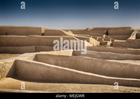 Le centre cérémoniel de Cahuachi près de Nazca (Pérou) Banque D'Images