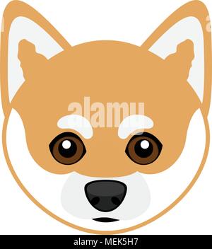 Shiba Inu chien mignon avatar Illustration de Vecteur