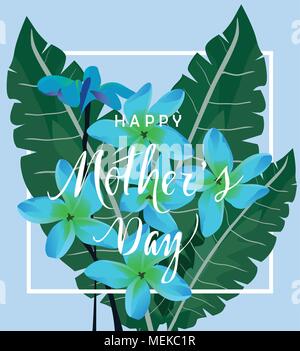 Vector illustration de carte de la fête des Mères Fleurs Illustration de Vecteur