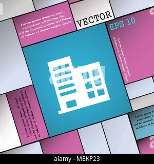 Des tours d'immeubles commerciaux et d'appartements résidentiels se déconnecter icône. Une télévision moderne style pour votre conception. Vector illustration Illustration de Vecteur