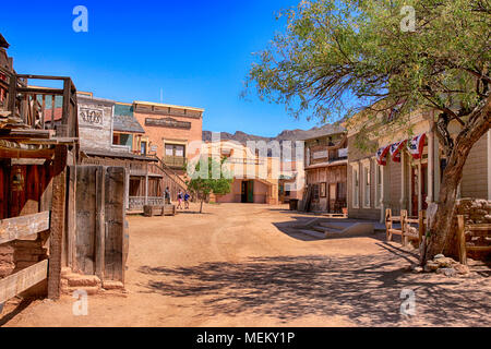 Rue principale à l'Old Tucson Studios film amusement park en Arizona Banque D'Images