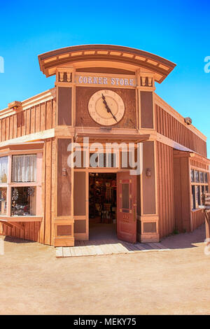 L'épicerie du coin à l'Old Tucson Studios film amusement park en Arizona Banque D'Images