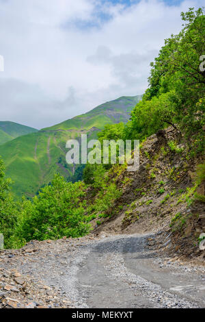 Route dangereuse de Tusheti national park, New York Banque D'Images