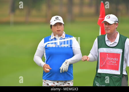 Shanshan Feng de Chine dans Honda LPGA Thailand 2018 au Siam Country Club, Old Course le 24 février 2018 à Pattaya Chonburi, Thaïlande. Banque D'Images