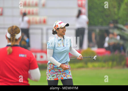 Pornanong Phatlum de Thaïlande En Thaïlande 2018 LPGA Honda au Siam Country Club, Old Course le 24 février 2018 à Pattaya Chonburi, Thaïlande. Banque D'Images