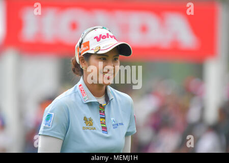 Pornanong Phatlum de Thaïlande En Thaïlande 2018 LPGA Honda au Siam Country Club, Old Course le 24 février 2018 à Pattaya Chonburi, Thaïlande. Banque D'Images