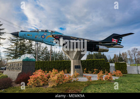 La Base des Forces canadiennes, Jet, Musée de la Force aérienne de Comox, Comox, Colombie-Britannique, Canada. Banque D'Images