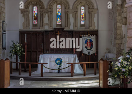 BRAMBER, West Sussex/UK - AVRIL 20 : Vue de l'intérieur de l'église St Nicholas in Bramber West Sussex UK le 20 avril, 2018 Banque D'Images