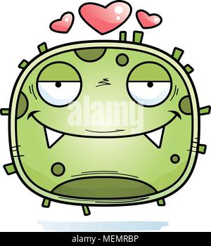 Illustration d'une caricature d'un germe dans l'amour. Illustration de Vecteur